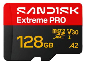 Sandisk �T���f�B�X�N Extreme Pro microSDXC�J�[�h 128GB UHS-I V30 A2 R:250MB/s W:120MB/s SDSQXCJ-128G-GS6MA