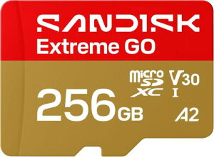 SANDISK �T���f�B�X�N 256GB Extreme GO microSD UHS-I �J�[�h 5K & 4K UHD�r�f�I �ǎ�240MB/�b ����160MB/�b A2 U3 V30 SDSQXGN-256G-GN6MN