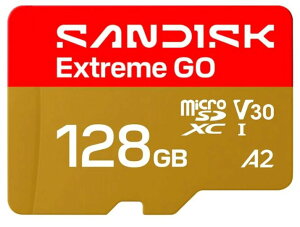 SANDISK �T���f�B�X�N 128GB Extreme GO microSD UHS-I �J�[�h 5K & 4K UHD�r�f�I �ǎ�240MB/�b ����120MB/�b A2 U3 V30 SDSQXGN-128G-GN6MN