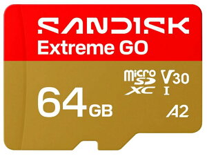 SANDISK �T���f�B�X�N 64GB Extreme GO microSD UHS-I �J�[�h �ǎ�170MB/�b ����80MB/�b A2 U3 V30 SDSQXGN-064G-GN6MN