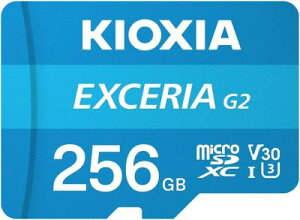 KIOXIA �L�I�N�V�A EXCERIA G2 256GB microSDXC�J�[�h Class10 UHS-I U3 A1 V30 �Ή� (�Ǎ����x�F100MB/s�^�������x�F50MB/s) LMEX2L256GG2