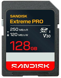 SANDISK �T���f�B�X�N Extreme Pro V30 UHS-I U3 SDXC SD�J�[�h 128GB (�ǎ�250MB/�b�A����120MB/�b) SDSDXXJ-128G-GSCIN