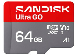 SANDISK �T���f�B�X�N Ultra Go microSDXC microSD �J�[�h 64GB Class10 UHS-1 V10 �Ή� �ő�Ǎ����x140MB/s SDSQUGN-064G-GN6MN