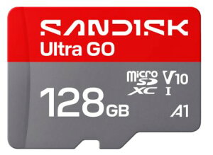 SANDISK �T���f�B�X�N Ultra Go microSDXC microSD �J�[�h 128GB Class10 UHS-1 V10 �Ή� �ő�Ǎ����x190MB/s SDSQUGN-128G-GN6MN