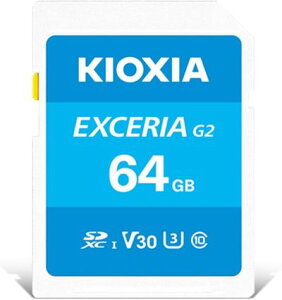KIOXIA �L�I�N�V�A (�����Ń�����) EXCERIA G2 64GB SD SDXC �J�[�h Class10 UHS-I U3 V30 (R�F100MB/s W�F50MB/s) LNEX2L064GG4