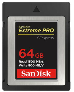 SanDisk �T���f�B�X�N CFexpress 64GB Type B �J�[�h Extreme PRO RAW 4K�Ή� R:1500MB/s W:800MB/s SDCFE-064G-GN4NN