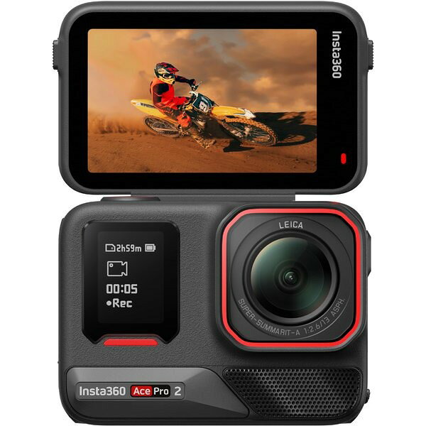 Insta360 新品アウトレット(箱不良／未使用新品) Ace Pro 2 次世代1/1.3インチセンサー搭載 8K撮影 デュアルAIチップ 2.5インチフリップ式タッチスクリーン 手ブレ補正 12m防水 CINSBBGA-SB 国内正規品