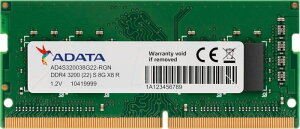 ADATA m[gPCp  PC4-25600 DDR4-3200 8GB 260pin Unbuffered SO-DIMM AD4S32008G22-SGN