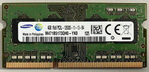 yViz SAMSUNG ORIGINAL TX PC3L-12800 DDR3L-1600 4GB SO-DIMM 204pin 1.35V d̓[W[ M471B5173QH0-YK0