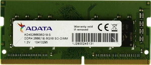 ADATA GCf[^ PC4-21300 DDR4-2666 260pin 8GB m[gPCp AD4S266638G19-S ivۏ