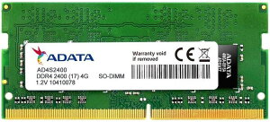 ADATA m[gPCp PC4-19200 DDR4-2400 4GB 260pin SO-DIMM AD4S2400J4G17-R