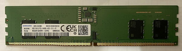SAMSUNG ORIGINAL サムスン純正 PC5-51200 DDR5-6400 8GB デスクトップPC用 メモリー 288ピン CUDIMM M333R1GB4PB1-CCP バルク品