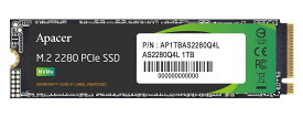 Apacer アペイサー SSD 1TB M.2 PCIe Gen4 x 4 NVMe 最大読込速度 3600MB/s 最大書込速度 3000MB/s AP1TBAS2280Q4L-1