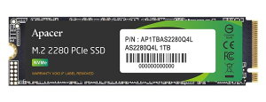 Apacer AyCT[ SSD 1TB M.2 PCIe Gen4 x 4 NVMe őǍx 3600MB/s ő发x 3000MB/s AP1TBAS2280Q4L-1