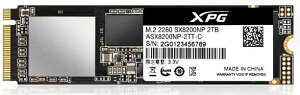 ADATA �G�C�f�[�^ XPG SX8200 Pro PCIe3.0x4 M.2 Type 2280 NVMe 1.3 SSD 2TB DRAM�o�b�t�@ �q�[�g�V���N�t�� ASX8200PNP-2TT-C