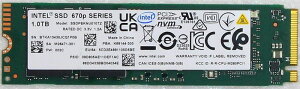 Ce intel 670p  SSD 1TB M.2 NVMe 3.0 x4 ( RF3500MB/s WF2500MB/s ) SSDPEKNU010TZX1