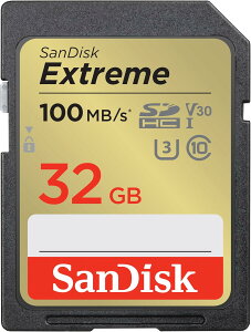 SANDISK �T���f�B�X�N 32GB Extreme GO SDHC SD�J�[�h UHS-I �ǎ�100MB/�b ����60MB/�b U3 V30 SDSDXVT-032G-GNCIN