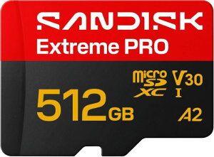 Sandisk �T���f�B�X�N Extreme Pro microSDXC�J�[�h 512GB UHS-I V30 A2 R:250MB/s W:170MB/s SDSQXCJ-512G-GS6MA