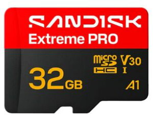 SanDisk �T���f�B�X�N Extreme PRO 32GB microSDXC�J�[�h UHS-1 U3 A2 V30�Ή� (R�F100MB/s W�F90MB/s) SDSQXCO-032G-GS6MA