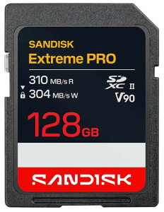 SanDisk �T���f�B�X�N SD�J�[�h SDXC 128GB UHS-II Extreme PRO U3 V90 8K R:310MB/s W:304MB/s SDSDXDE-128G-GN4IN