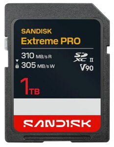 SanDisk �T���f�B�X�N SD�J�[�h SDXC 1TB UHS-II Extreme PRO U3 V90 8K R:310MB/s W:305MB/s SDSDXDE-1T00-GN4IN