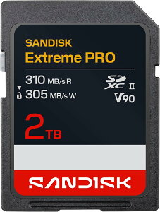 SanDisk �T���f�B�X�N SD�J�[�h SDXC 2TB UHS-II Extreme PRO U3 V90 8K R:310MB/s W:305MB/s SDSDXDE-2T00-GN4IN
