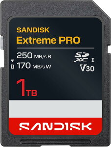 SANDISK �T���f�B�X�N Extreme Pro V30 UHS-I U3 SDXC SD�J�[�h 1TB (�ǎ�250MB/�b�A����170MB/�b) SDSDXXJ-1T00-GSCIN