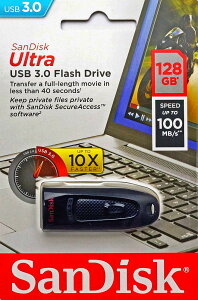 SanDisk �T���f�B�X�N �ő�]�����x100MB/s�I������USB3.0�t���b�V�������� 128GB SDCZ48-128G-U46
