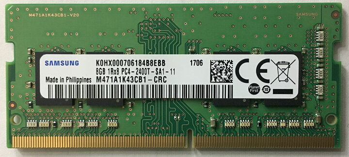 物品 Samsung メモリ ノート DDR4 2400 8GB SO-DIMM