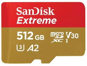 SanDisk TfBXN Extreme 512GB microSDXCJ[h UHS-I U3 V30 A2 (R:190MB/s W:130MB/s) SDSQXAV-512G-GN6MN
