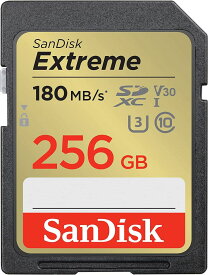 SanDisk サンディスク 256GB SDXC SDカード Extreme Class10 UHS-I U3 V30 4K R:180MB/s W:130MB/s 海外リテール SDSDXVV-256G-GNCIN