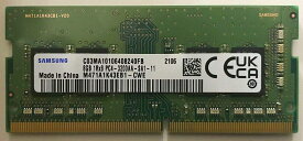 SAMSUNG ORIGINAL サムスン純正 PC4-25600 DDR4-3200 8GB (1024Mx8) ノートPC用 260pin Unbuffered SO-DIMM M471A1K43EB1-CWE バルク品