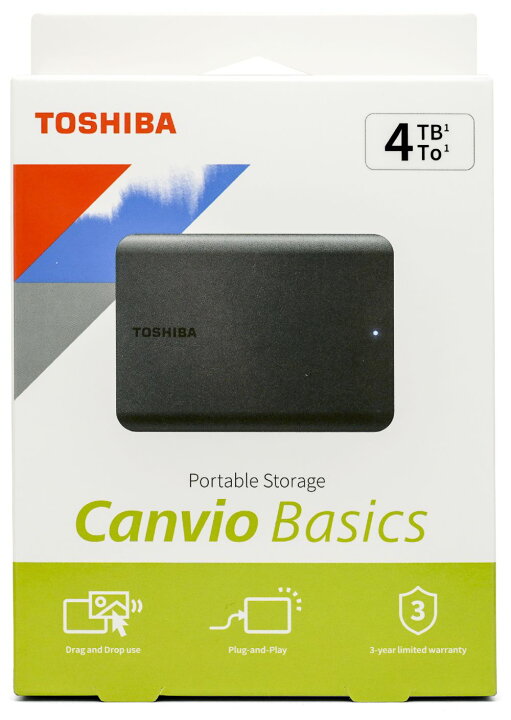 楽天市場】東芝 4TB ポータブル 外付ハードディスク CANVIO BASICS A5 