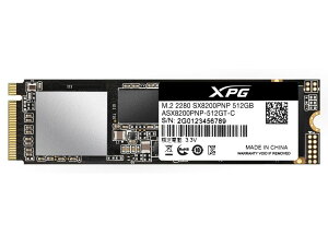 ADATA XPG SX8200 Pro PCIe3.0x4 M.2 Type 2280 NVMe 1.3 SSD 512GB DRAM�o�b�t�@ �q�[�g�V���N�t�� ASX8200PNP-512GT-C