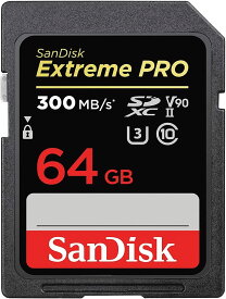 SanDisk サンディスク Extreme Pro SDXC 64GB UHS-II Class3 V90対応 (R:300MB/s W:260MB/s) SDSDXDK-064G-GN4IN