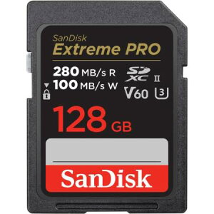 SanDisk TfBXN Extreme PRO UHS-II 128GB SDXC SDJ[h U3 V60 6K 4K R:280MB/s W:100MB/s SDSDXEP-128G-GN4IN
