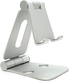 【ARCHISS】 新品アウトレット(箱不良) 自由自在に折りたためるスマホ・タブレット・Nintendo Switch アルミスタンド"DOUBLE SWING-STAND BY ME"(シルバー) AS-WSBM-SL