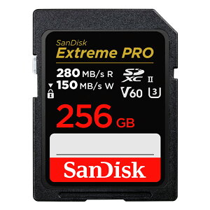 SanDisk TfBXN Extreme PRO UHS-II 256GB SDXC SDJ[h U3 V60 6K 4K R:280MB/s W:150MB/s SDSDXEP-256G-GN4IN
