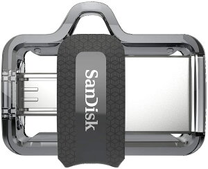 Sandisk �T���f�B�X�N �X�}�z�A�^�u���b�g���̃A���h���C�h�[���̃f�[�^�o�b�N�A�b�v�ɕ֗��IUSB�[�q��microUSB�[�q�𗼑�������USB3.0�Ή������� OTG 128GB SDDD3-128G-G46