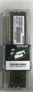 Patriot Memory pgIbg PC3-12800 DDR3-1600 240pin 8GB 512x8 fXNgbvPCp PSD38G16002 ivۏ