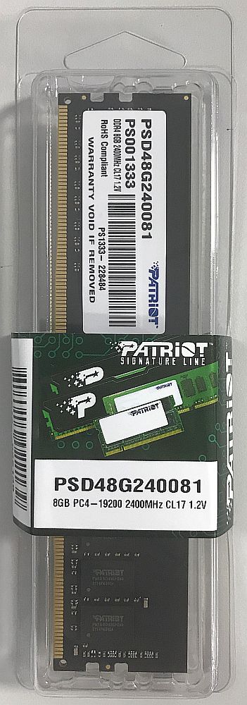 即納です メーカー永久保証 ショッピング 安心の宅急便配送 送料無料 離島除く Patriot Memory パトリオット PC4-19200 PSD48G240081 DIMM Unbuffered DDR4-2400 8GB メモリ 未使用品 288pin デスクトップ用