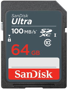 SANDISK �T���f�B�X�N 64GB SDXC�J�[�h UHS-I �ő�Ǎ����x100MB/s Class10 �ϊ��A�_�v�^���� SDSDUNR-064G-GN3IN