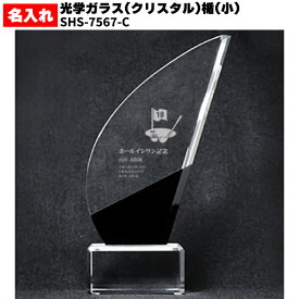 名入れ ガラス 楯 盾 彫刻 サンドブラスト 【 記念日 名入れ 刻印 SHS-7567 小】光学ガラス(クリスタル) 法人 企業 ギフト ホールインワン アルバトロス エイジシュート エージシュート ギフト プレゼント 記念 高価