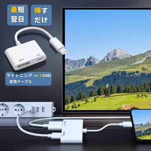 HDMI ϊP[u iPhone dKv ȒPݒ CgjO CgjOP[u apple 4k A_v^[ iPhone ipad J[ir se usb J[ir 480p HDMIP[u lightning A_v^ Abv J[ir 10