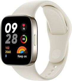 シャオミ(Xiaomi) スマートウォッチ Redmi Watch 3 日本語対応 1.75インチ 大型ディスプレイ 24時間健康管理 Alexa対応 GPS内蔵 120種類スポーツモード Bluetooth通話・着信通知・LINEアプリ通知 iPhone&Android対応 アイボリー