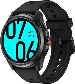 Ticwatch Pro 5 スマートウォッチ Wear OS by Google Android グーグル対応スマートウォッチ 5ATM防水 腕時計 アウトドア ランニング コンパス GPS搭載 ロングバッテリー マイク スピーカー搭載 ブラック