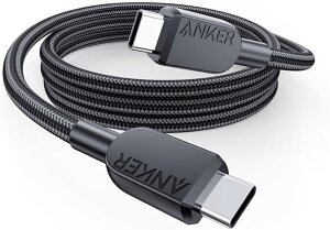 Anker USB-C & USB-C P[u (ϋviC) 0.9m ubN 240W iPad Pro/Air MacBook Pro/Air eΉ