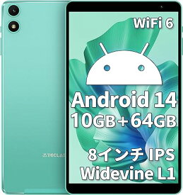 Android 14 タブレット 8インチ新登場，TECLAST P85T アンドロイド タブレット 8インチ wi-fiモデル、10GB+64GB+1TB TF拡張、Widevine L1タブレット2.4G/ルボディ【OSアップグレード】