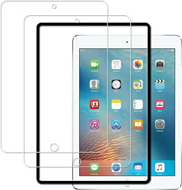 【2枚セット】ガイド枠付き KPNS 日本素材製 強化ガラス ipad 9.7 インチ / 5世代2017 / 6世代 2018 / iPad Air 2 / iPadAir 2013 / iPad Pro 9化ガラス カバー 保護フィルム