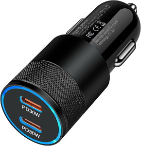 yPD60W }[dzUSB-C J[`[W[ 2|[g ԍڏ[d VK[\Pbg Type-C 12V/24VΉ iPhone AndroidΉ y ^ ubN }d ő60Wo PD3.0Ή o͓d Zԏ[d M